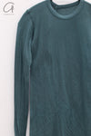 BORIS BIDJAN SABERI WLS1 series women's cotton cashmere long-sleeved T-shirt BBS-WLS1.MID FTT00001-HZ seaweed